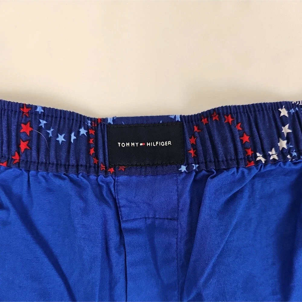 Tommy Hilfiger Men's XXL Blue Cotton Boxer Shorts Stars New Unworn